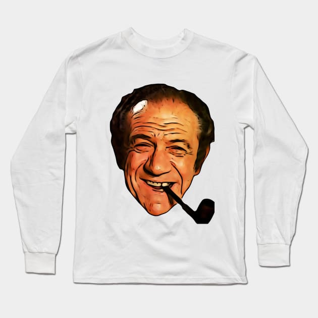 Sid James laughing Long Sleeve T-Shirt by RainbowRetro